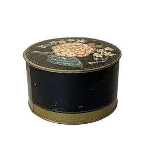 Vintage Avon Mid Century Jasmine Dusting Powder Tin Flaws Floral Nostalgic Scent